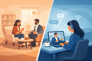 In Person vs Online Therapy for Lasting Change